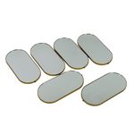 Juego de 6 Espejos de Pared Ovalados de 31x15 cm Marco Dorado