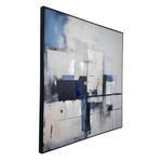 Cuadro Abstracto Moderno en Tonos Azules