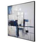 Cuadro Abstracto Moderno en Tonos Azules