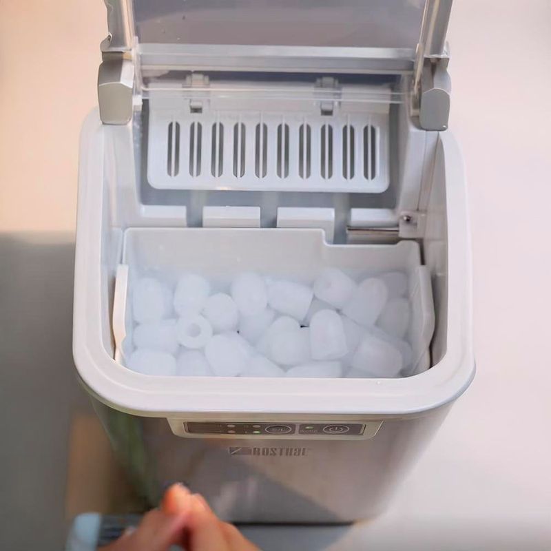 Máquina para Hacer Hielo 2.2 Litros de Acero Inoxidable