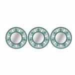 Set de 3 Espejos Circulares Decorativos para Pared Color Aqua