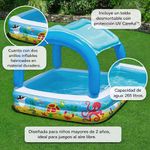 Piscina Infantil Inflable con Techo Beach Buddy de 1.40 x 1.14 Metros