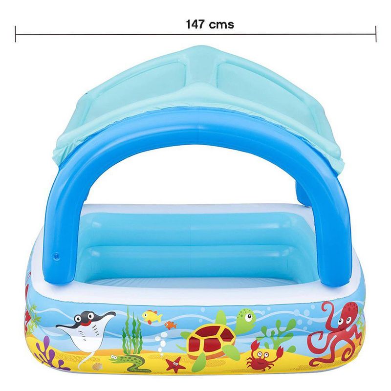 Piscina Infantil Inflable con Techo Beach Buddy de 1.40 x 1.14 Metros