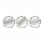 Set de 3 Espejos Circulares Decorativos para Pared Color Blanco