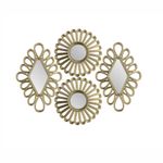 Set de 4 Espejos Decorativos Neoclásicos para Pared Color Dorado