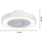 Ventilador de Techo LED Redondo Color Blanco