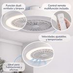 Ventilador de Techo LED Redondo Color Blanco