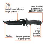 Cuchillo Táctico Negro de 12 Plg