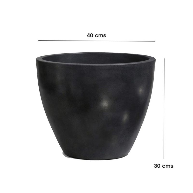 Maceta Verona Negro Antiguo 40x30 cm