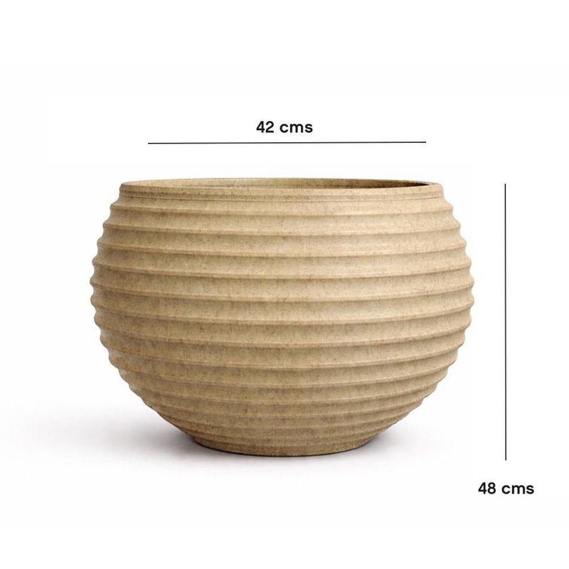 Maceta Bromelia Granito Arena 42 x 48 Cm