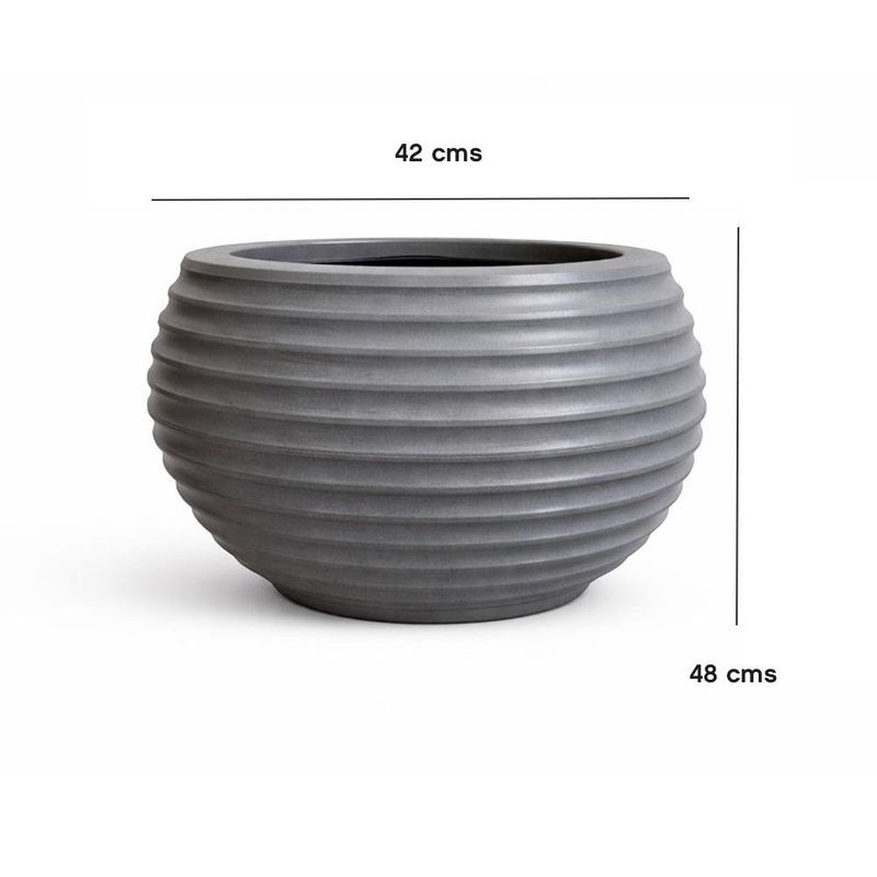 Maceta Bromelia Granit Piedra 42 x 48 Cm