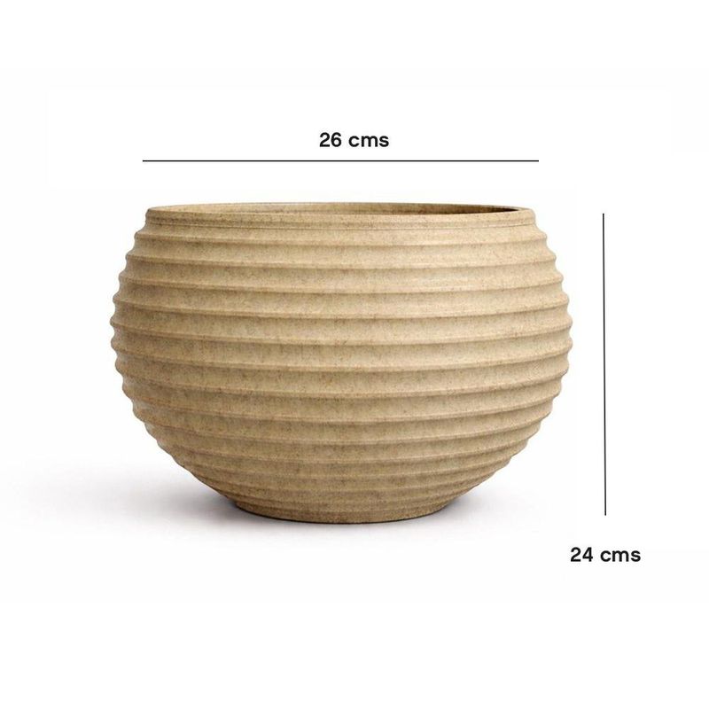 Maceta Bromelia Granito Arena 26 x 24 Cm - Vassart