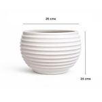 Maceta Bromelia Blanca 26 x 24 Cm