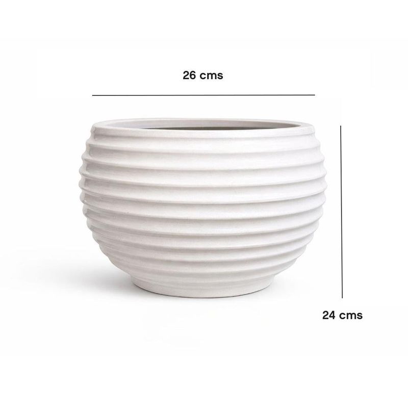 Maceta Bromelia Blanca 26 x 24 Cm