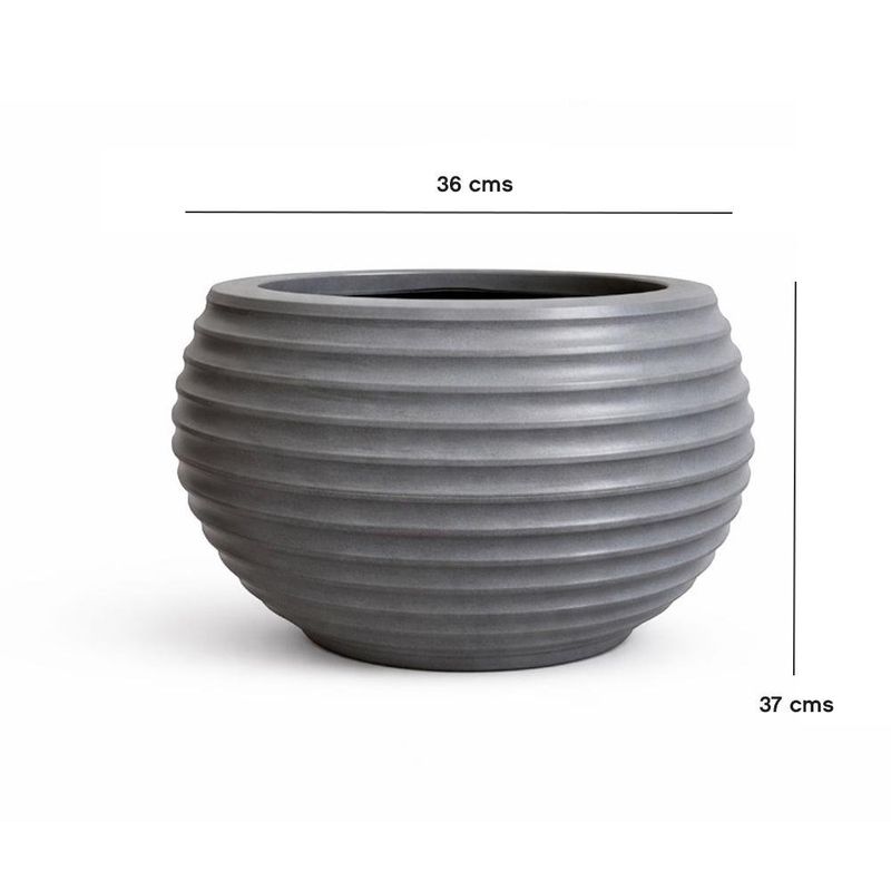 Maceta Bromelia Granit Piedra 36 x 37 Cm - Vassart