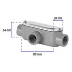Caja Condulet de Metal Conexión T 3/4 Plg