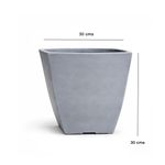 Maceta Malta Square Granito Piedra 30 x 30 Cm - Vassart