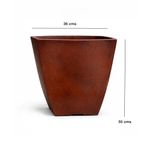 Maceta Malta Square Antique Rusty 36 x 55 Cm - Vassart