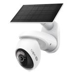 Cámara de Seguridad Exterior C660 KIT WiFi 4K PanTilt con Panel Solar Visión Nocturna Color Blanco