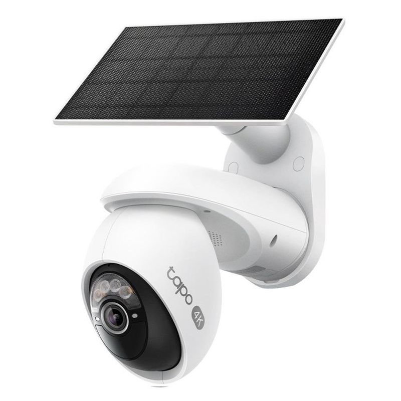 Cámara de Seguridad Exterior C660 KIT WiFi 4K PanTilt con Panel Solar Visión Nocturna Color Blanco