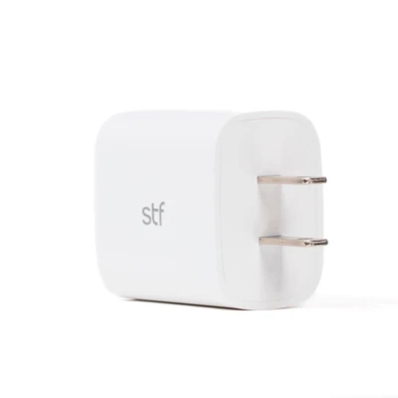 Cargador de Pared de Carga Rápida 20 W 3 A Doble Salida USB y Tipo C Color Blanco