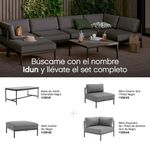 Mesa Auxiliar de Jardín Idunn de Aluminio y Composite de 85 x 85 cm