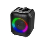 Bocina Inalámbrica Portátil Kube Fest Bluetooth con Luz LED RGB de 8 plg Color Negro