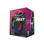 Bocina Inalámbrica Portátil Kube Fest Bluetooth con Luz LED RGB de 8 plg Color Negro