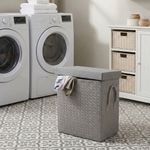 Canasta Gris Rectangular para Ropa