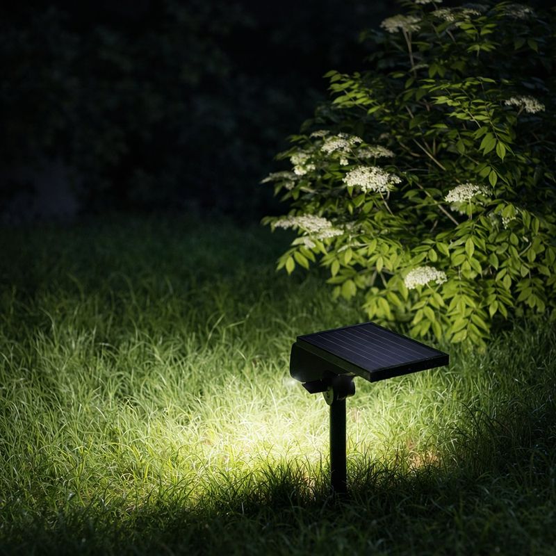 Lámpara Solar LED de 0.9W con Estaca Luz Cálida IP65