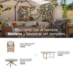 Mesa de Jardín Redonda Medena en Aluminio y Ratán de 160 x 160 x 74 cm