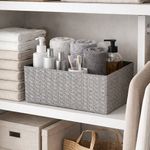 Caja Rectangular Organizadora Gris 20X20X16 Cm