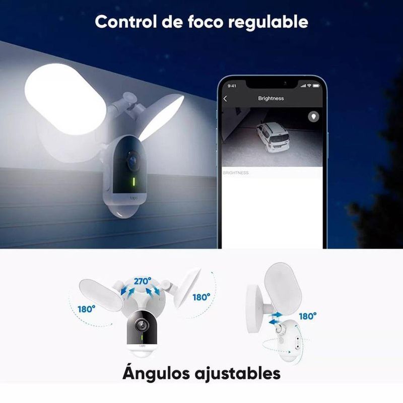 Cámara de Seguridad Exterior C720 WiFi 2K con Reflector LED Visión Nocturna Color Blanco