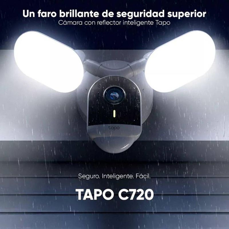 Cámara de Seguridad Exterior C720 WiFi 2K con Reflector LED Visión Nocturna Color Blanco