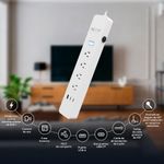 Regleta Smart Nexxt con 4 Tomas + USB y C