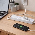 Regleta Smart Nexxt con 4 Tomas + USB y C