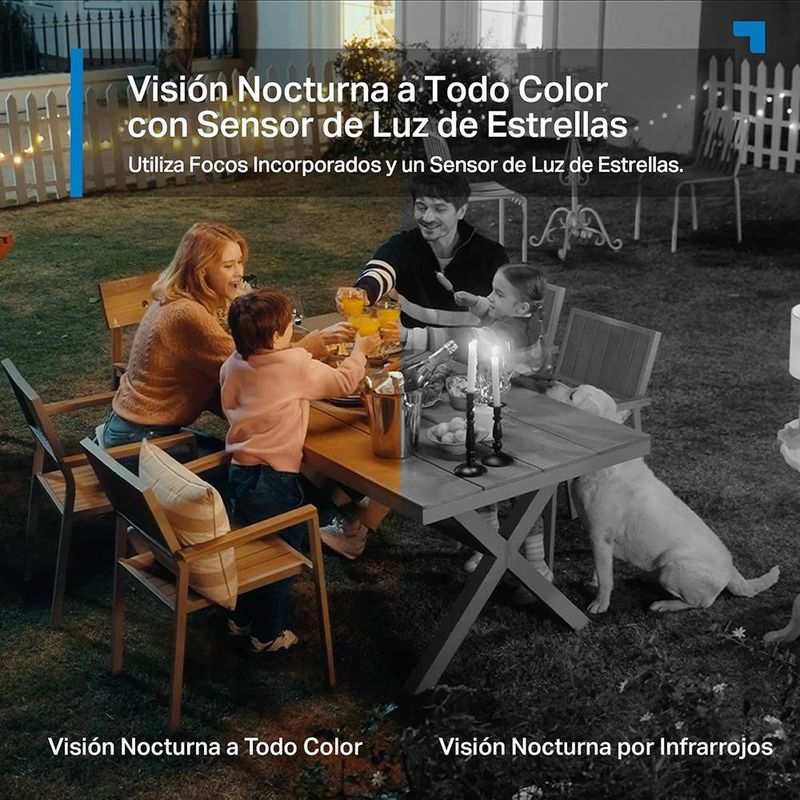 Cámara de Seguridad Exterior C660 KIT WiFi 4K PanTilt con Panel Solar Visión Nocturna Color Blanco