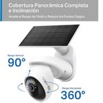 Cámara de Seguridad Exterior C660 KIT WiFi 4K PanTilt con Panel Solar Visión Nocturna Color Blanco