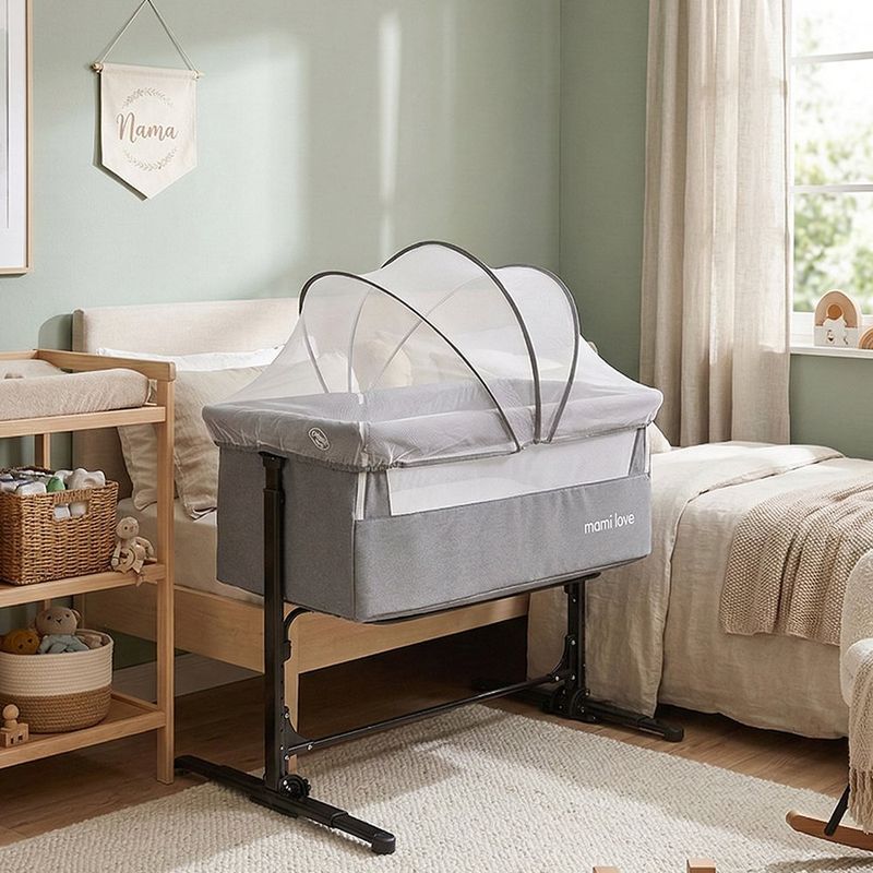 Cuna Colecho Golf Color Gris - Mami Love