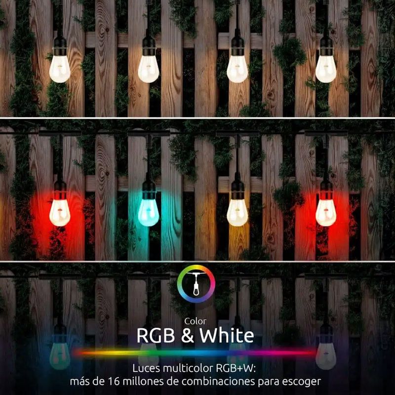 Serie de Luces LED Smart Wi-Fi Multicolor 14.6 Metros