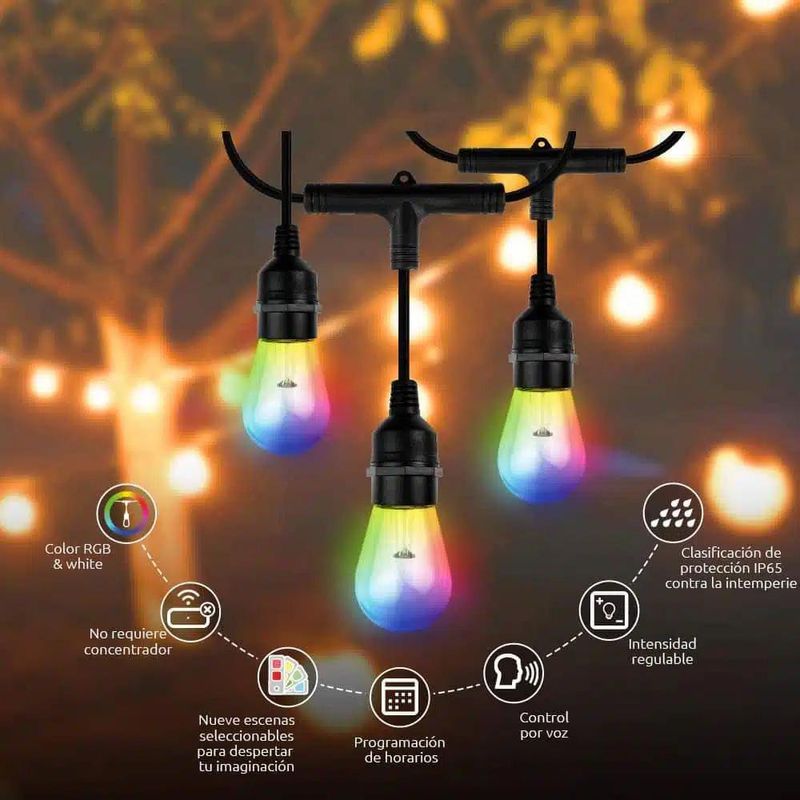 Serie de Luces LED Smart Wi-Fi Multicolor 14.6 Metros