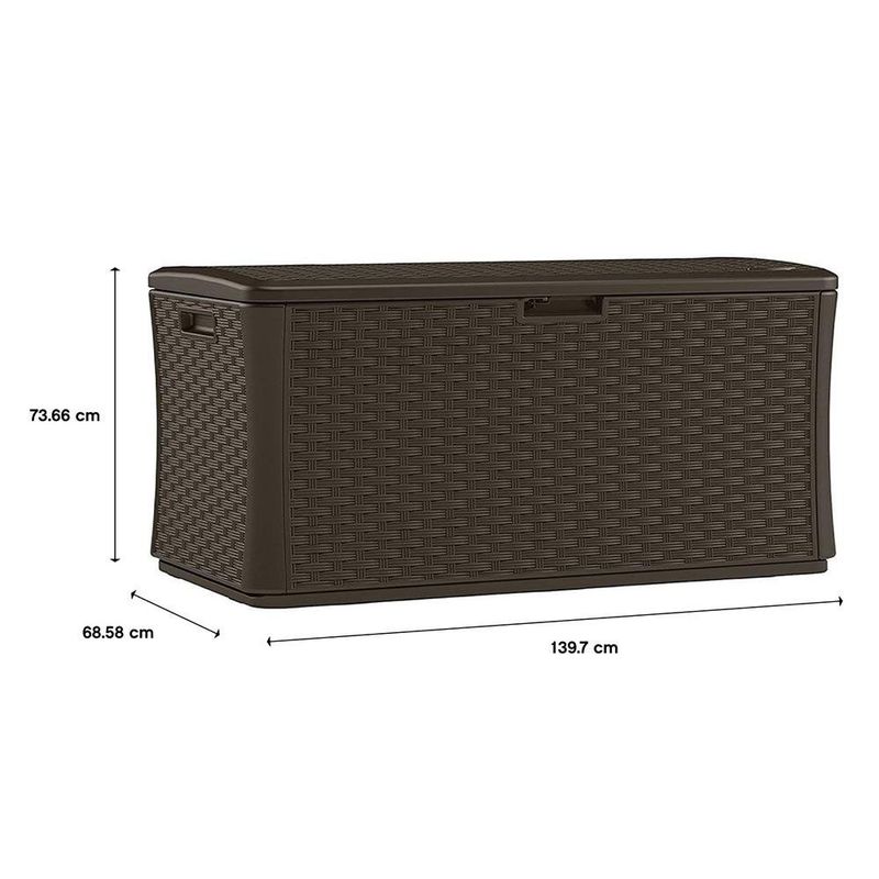 Bodega Horizontal Tipo Baúl Color Café de 27 x 55 x 29 Plg