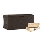 Bodega Horizontal Tipo Baúl Color Café de 27 x 55 x 29 Plg