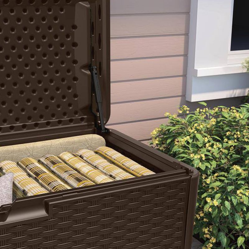 Bodega Horizontal Tipo Baúl Color Café de 27 x 55 x 29 Plg