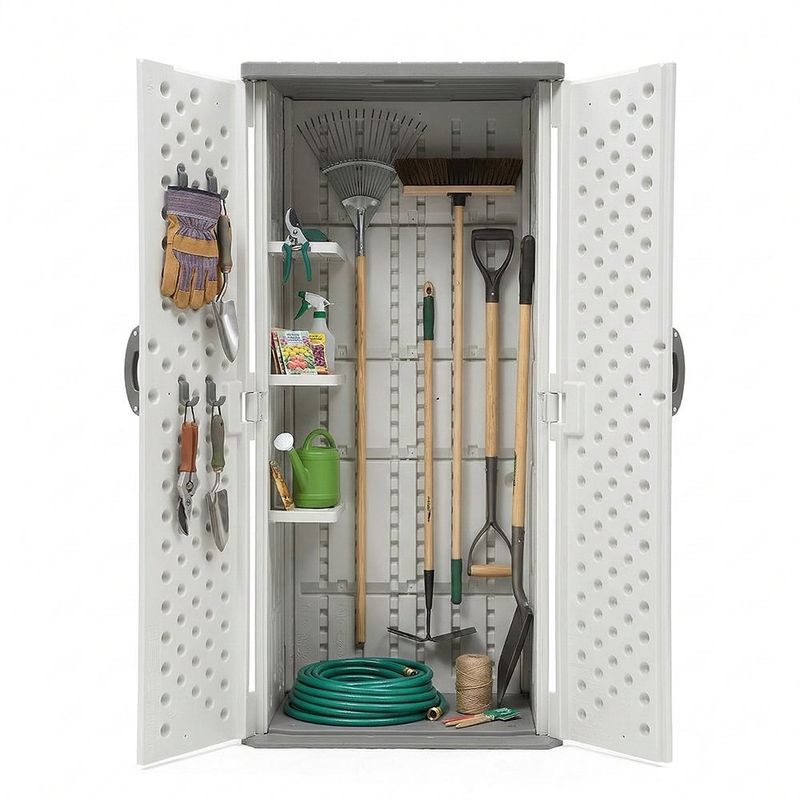 Bodega Vertical Color Blanco Pequeña 72x32x25.4 Plg