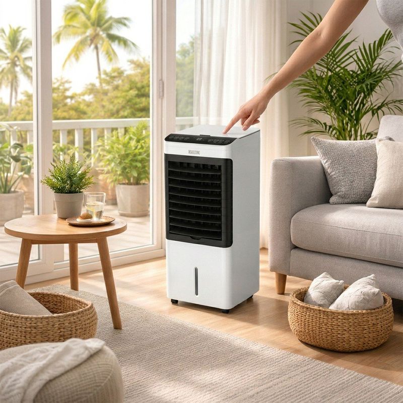 Enfriador Evaporativo Rosthal 4 en 1 de 75 W y 7,000 BTU