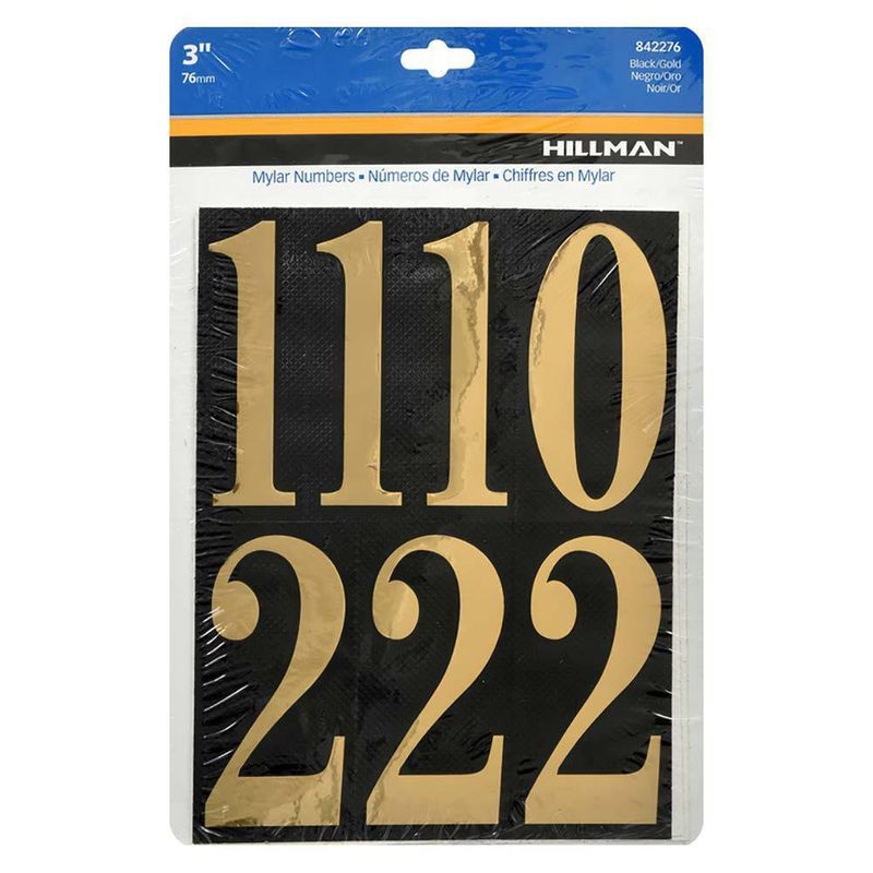 Stickers Dorado Auto Adhesivo 3 Plg 26 Pzs - Hillman