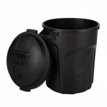 Basurero Plástico con Tapa Hermética Color Negro 20 Galones