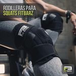 Rodilleras para Squats FitBarz Ajustables de Alto Soporte Color Negro