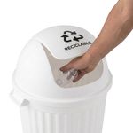 Basurero Swing Reciclable Color Blanco 80 Litros